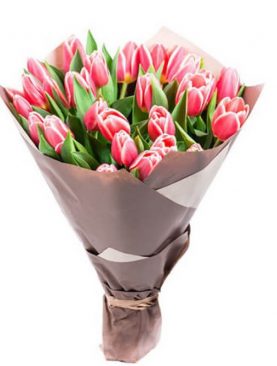 Букет из 25 тюльпанов Розовый